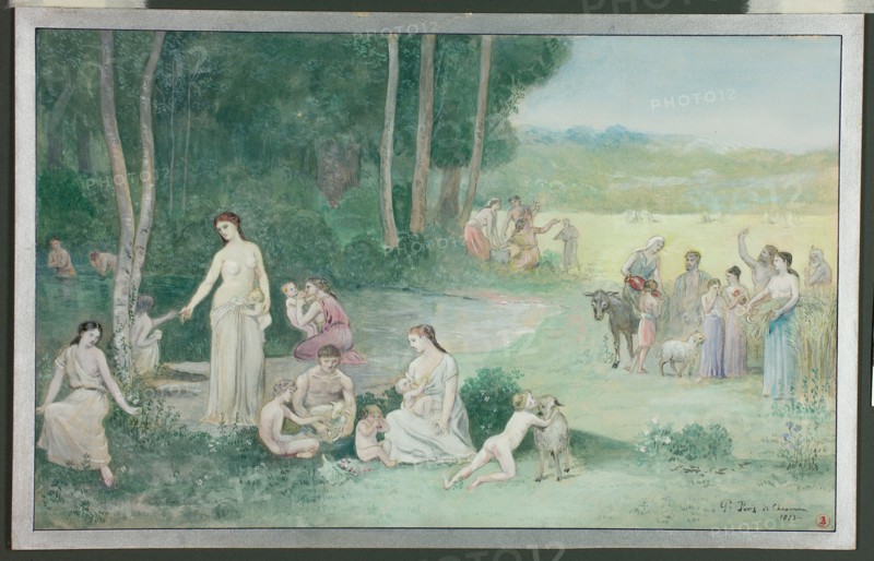 Summer, 1873. Attributed to Pierre Puvis de Chavannes.