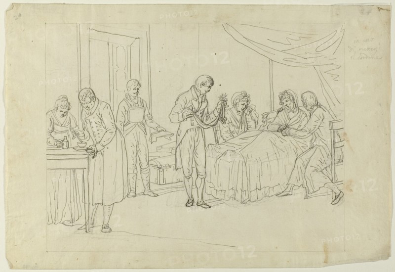 Sickbed Scene, n.d. Attributed to Saverio della Gatta.