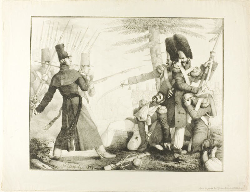 Battle Scene, 1818. Attributed to Victor Lassus.