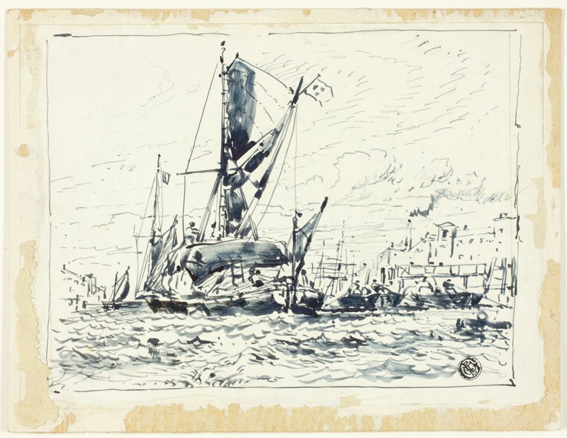 Boat in Port, n.d. Attributed to William Roxby Beverley.