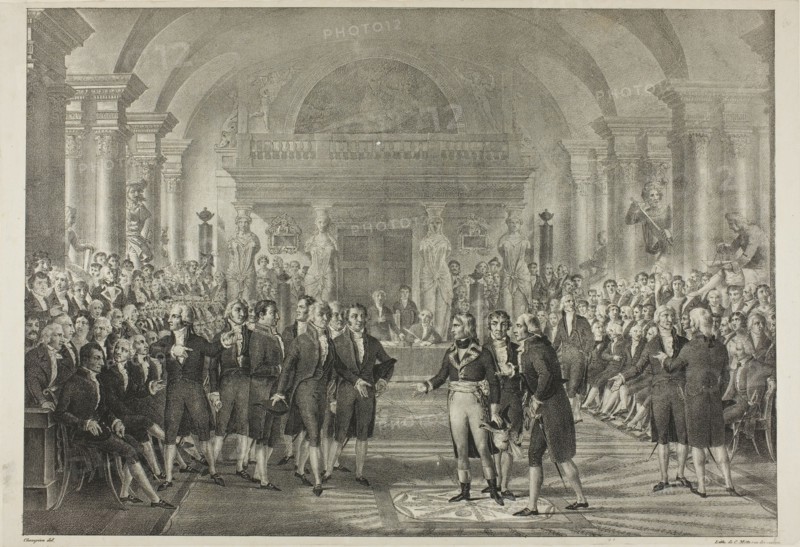 Napoleon in the Chamber of Deputies, from the Political and Military Life of Napoleon, 1822/26.