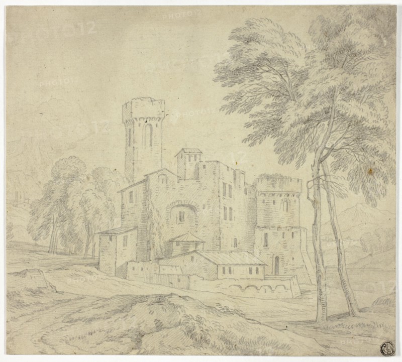 Italianate Landscape with Castle, n.d. Circle of Adriaen Frans Boudewyns.