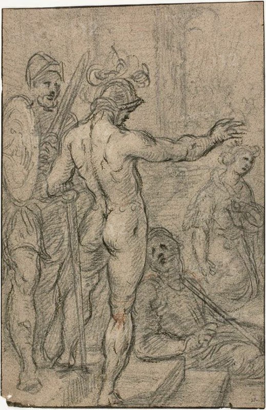 Nude Warriors, n.d. Circle of Federico Zuccaro.