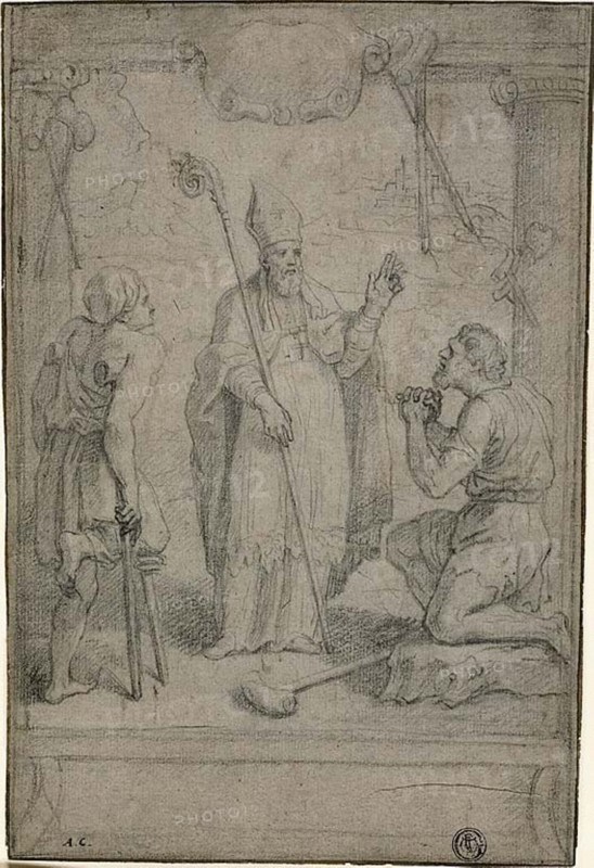 Bishop Healing the Lame, n.d. Circle of François Verdier.