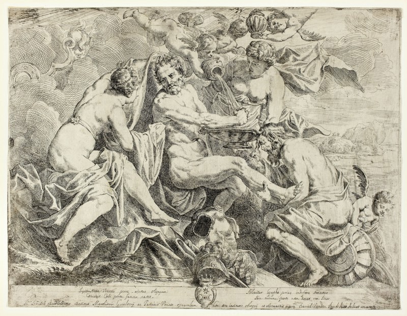 The Deification of Aeneas by Nymphs and Cupids, c. 1645.
