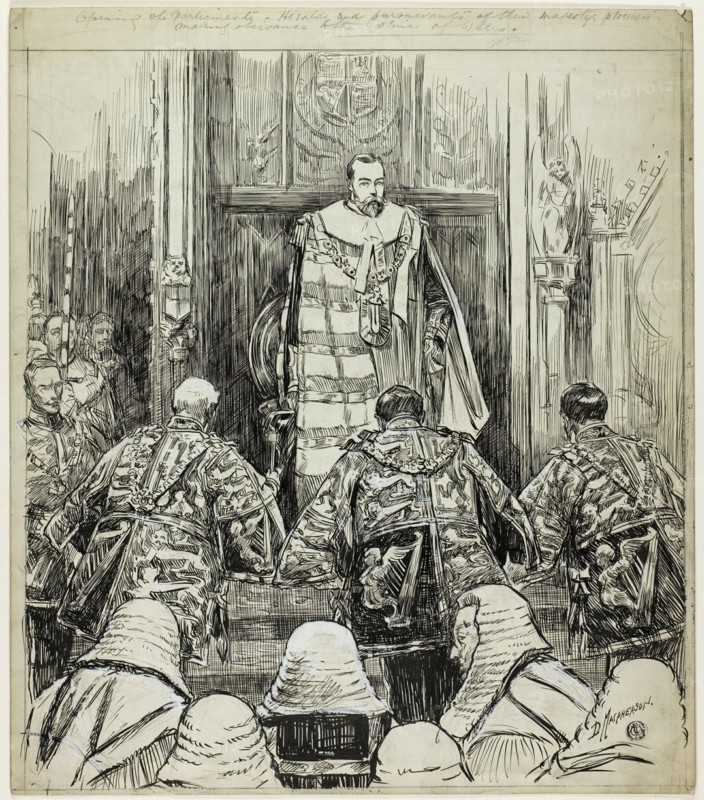 Opening of Parliament under Edward VII, c. 1904. Creator: Douglas Macpherson.