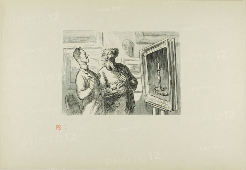 One Realist Will Always Find Another Realist who Admires His Work, 1869, printed 1920. Creator: Etienne Carjat.