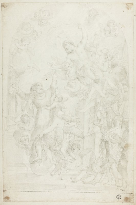 Christ Appearing to Monastic Saint in Ecstasy, n.d. Follower of Carlo Maratti.
