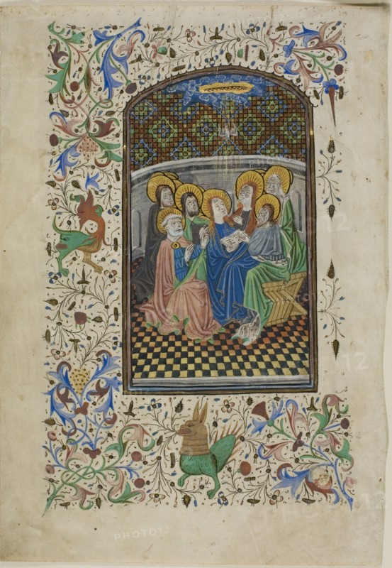The Pentecost, from a Book of Hours, c. 1430.