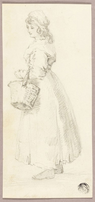 Standing Girl with Basket, n.d.