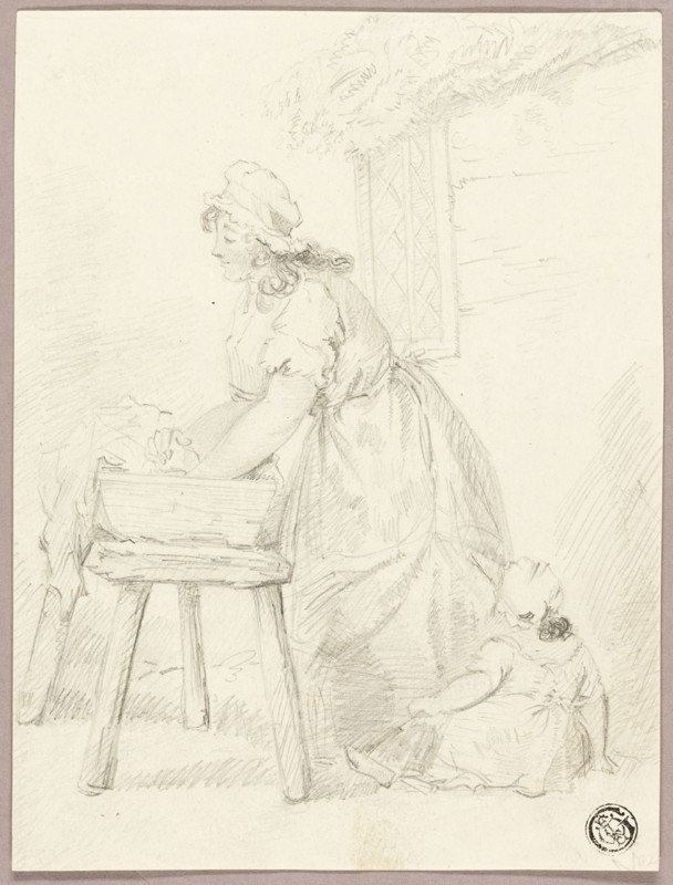 Woman Washing Clothes, n.d.