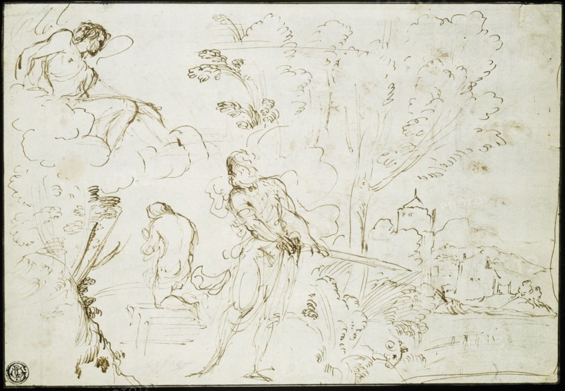 Sacrifice of Isaac (recto); Jacob's Dream (verso), 1613/20.