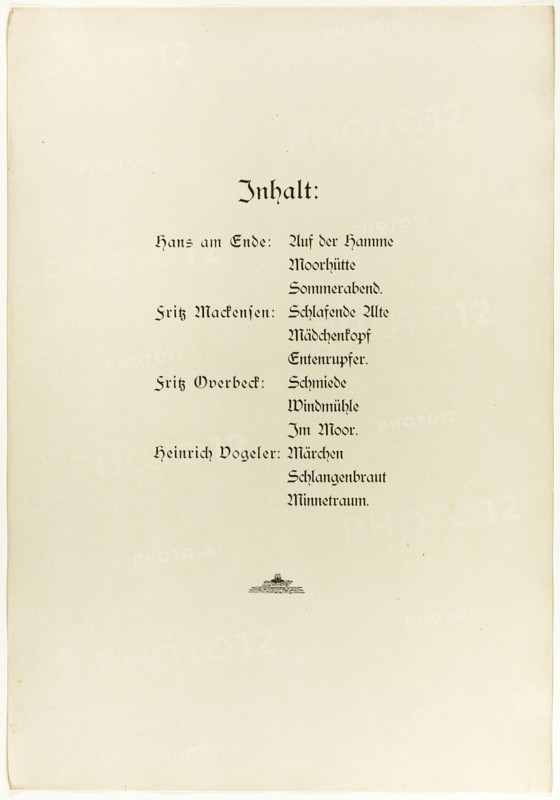 Portfolio, title page and colophon for Vom Weyerberg, 1895.