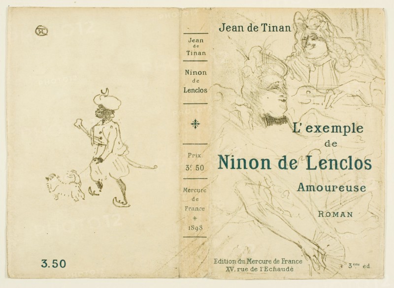 Cover for L'exemple de Ninon de Lenclos amoureuse, 1898. Novel by Jean de Tinan.
