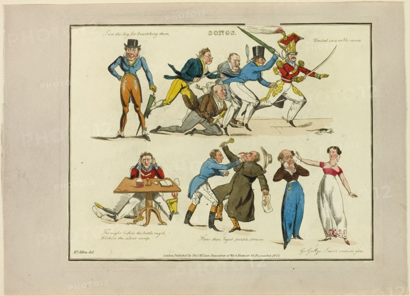 Plate from Illustrations to Popular Songs, 1822.