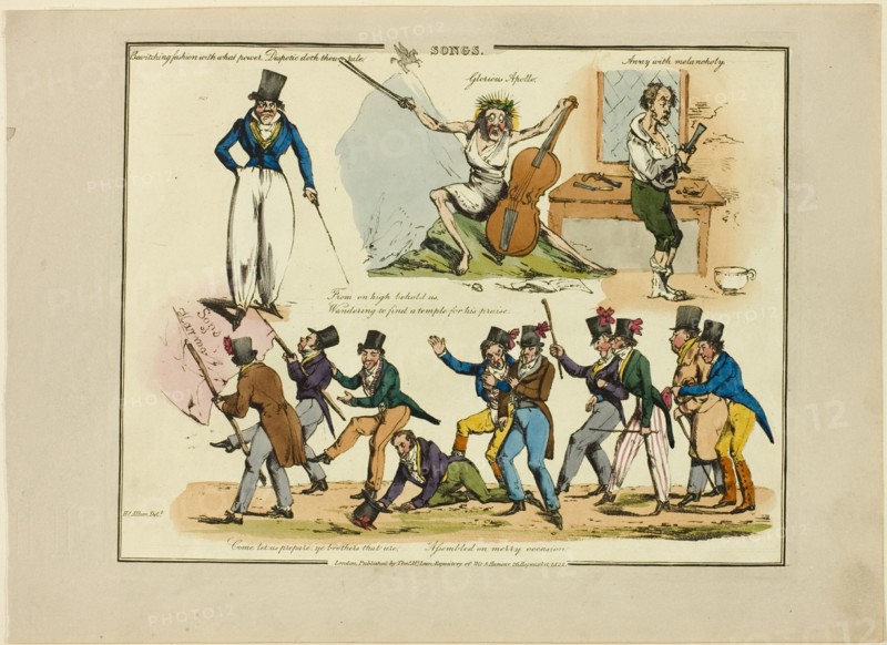 Plate from Illustrations to Popular Songs, 1822.