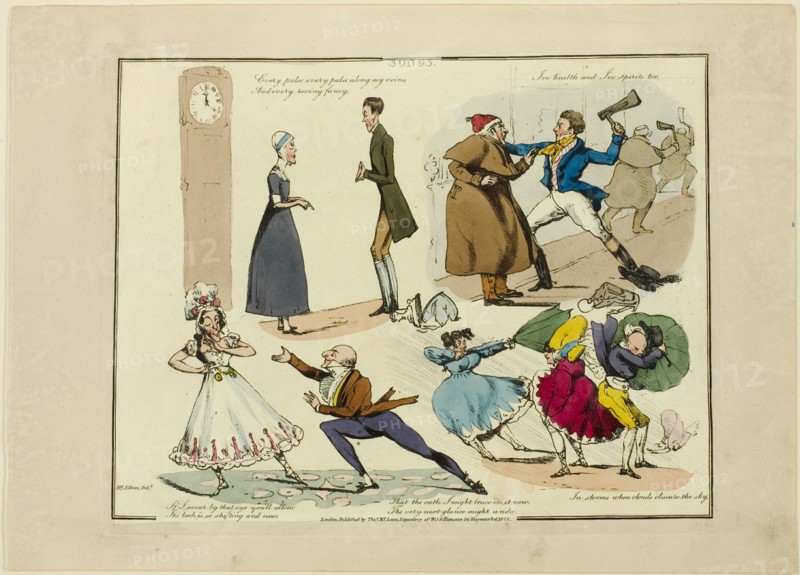 Plate from Illustrations to Popular Songs, 1822.