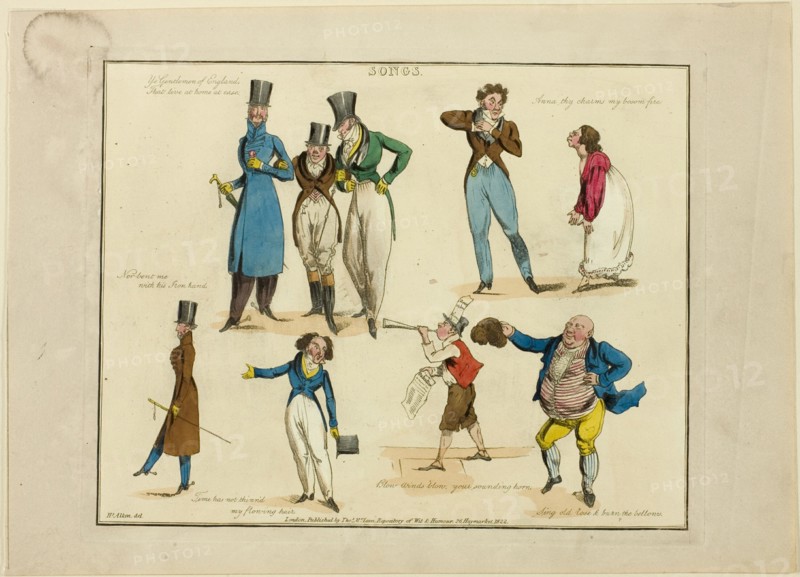 Plate from Illustrations to Popular Songs, 1822.