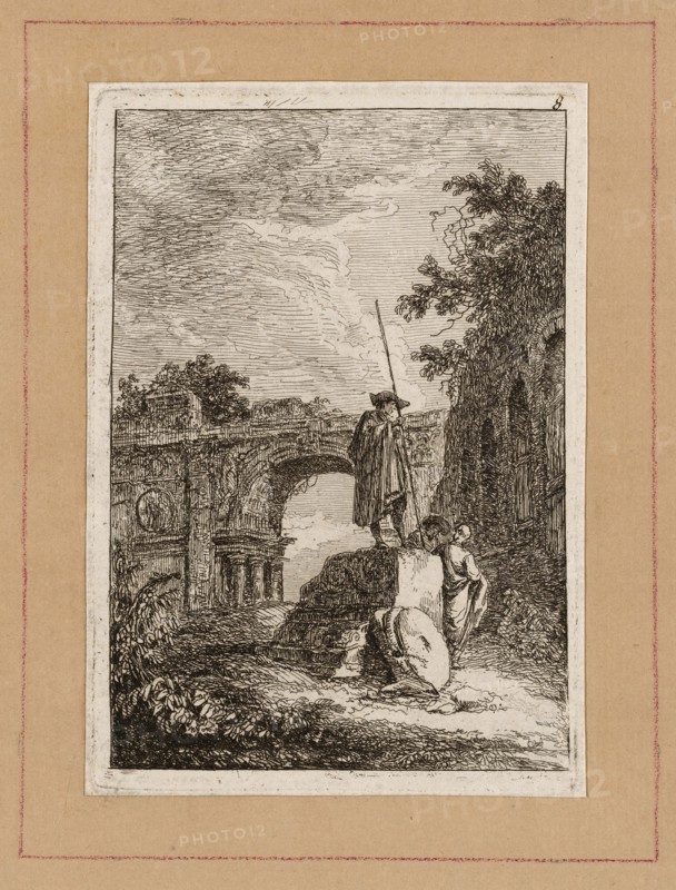 Plate Eight from Evenings in Rome, 1763/64. Triumphal Arch.