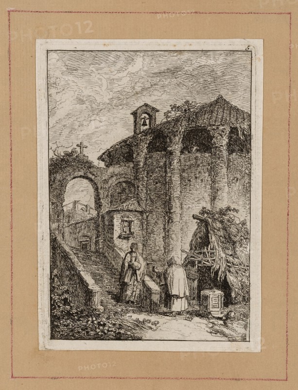 Plate Five from Evenings in Rome, 1763/64. Temple.