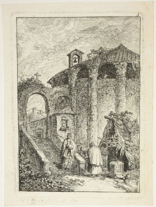 Ancient Temple, plate five from Les Soirées de Rome, 1764.