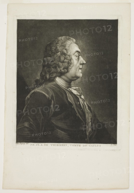 Philippe Claude Tubières, Comte de Caylus, 1770. Possibly a portrait of French polymath Anne Claude de Caylus.