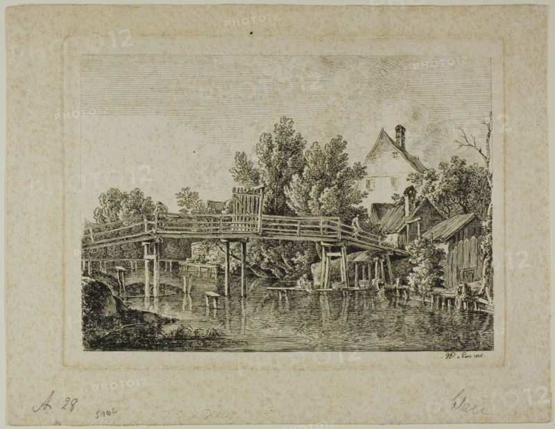 The Little Bridge Across the Isar, Paris, 1806.