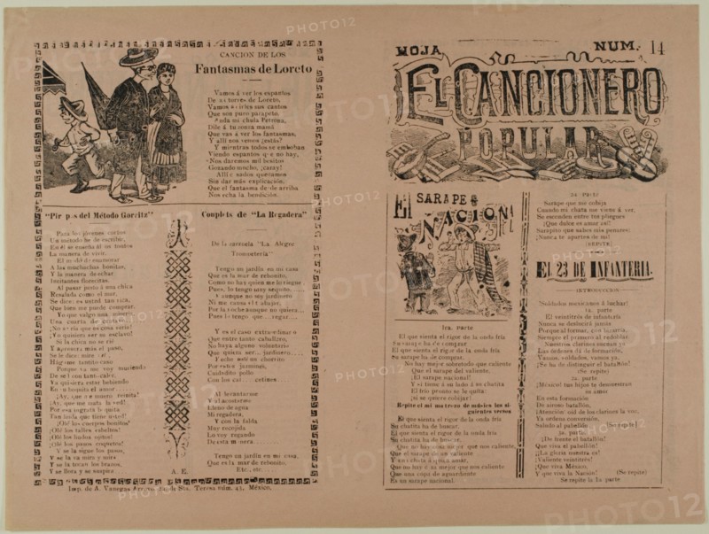 El cancionero popular, hoja num. 14 (The Popular Songbook, Sheet No. 14), n.d.