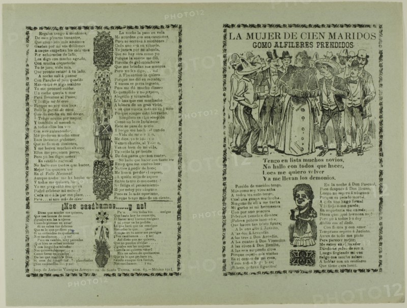 La mujer con cien maridos como alfileres prendidos (The women with hundreds of husbands like pins on fire), n.d.