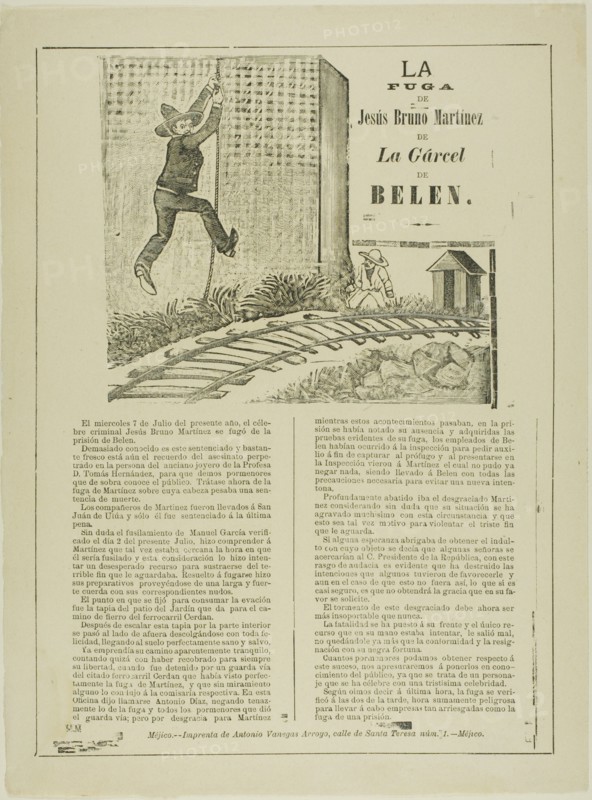 The Escape of Jesus Bruno Martinez from Belen Prison, 1892.