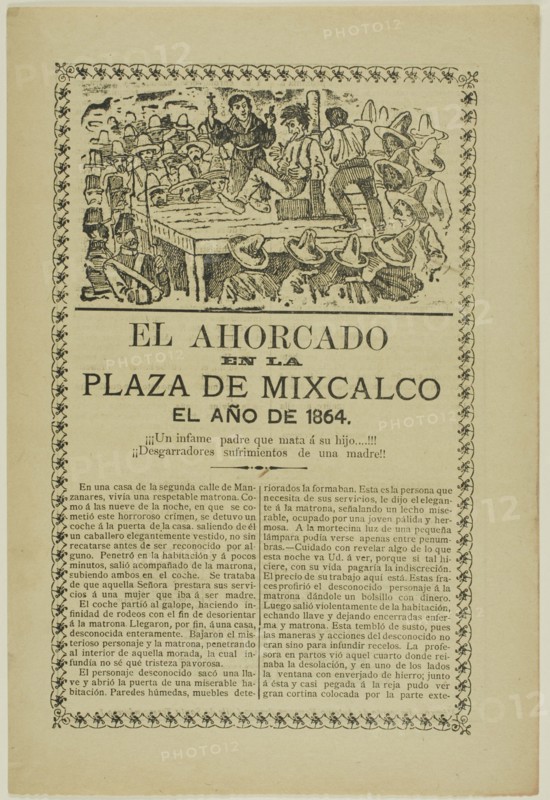 The Hanging in the Plaza of Mixcalco, the year 1864, 1864.