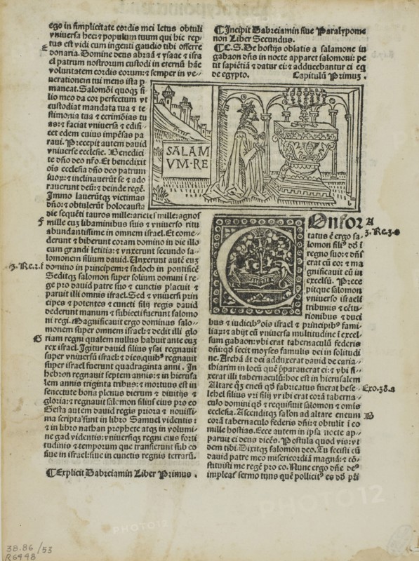 King Solomon in Prayer from Biblia cum tabula (also called Biblia Latina or Mallermi’s Bible)..., 19 Creator: Monogrammist b.