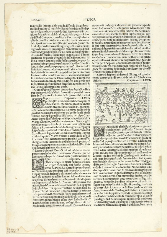 The Victory of the Scipios at Illiturgo from Historiae romanae decades (Roman History)..., 1929. Creator: Monogrammist F.
