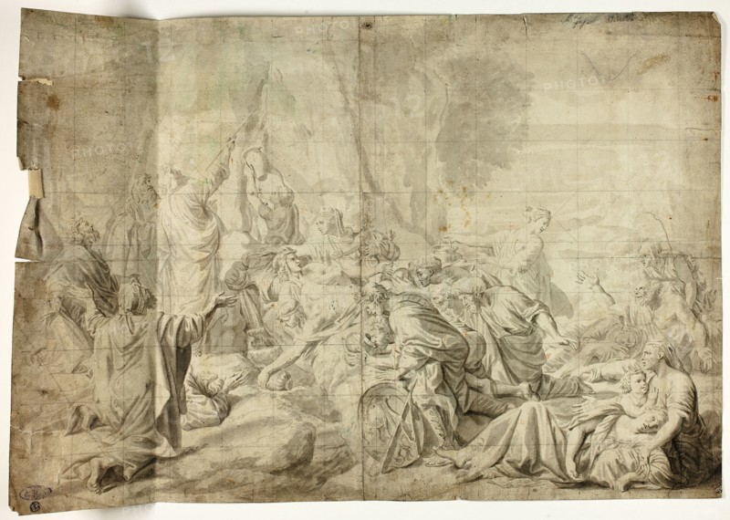 Moses Drawing Water from the Rock, n.d. Possibly after Charles Le Brun.