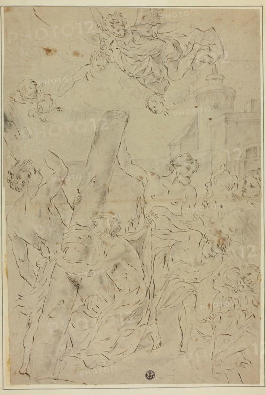 Saint Andrew Adoring the Cross, n.d. Possibly after Giovanni Battista Gaulli.