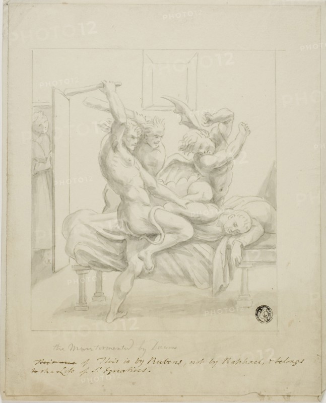 The Man Tormented by Dreams, c. 1812. Possibly after Peter Paul Rubens.