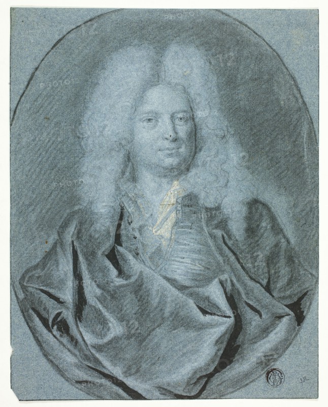 Portrait Bust of a Man in a White Wig, n.d. Possibly by Cornelis van Poelenburgh.