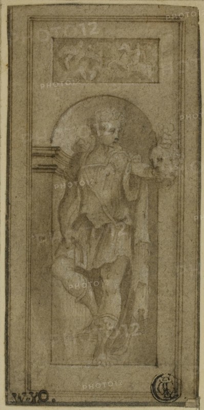 Niche Statue of David with the Head of Goliath, n.d. Possibly by Francesco de'Rossi.