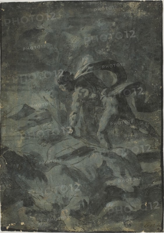 Apollo Killing Lion, n.d. Possibly by Guido Reni.