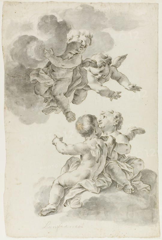 Four Putti, n.d. Probably in the style of Giovanni Battista Gaulli.