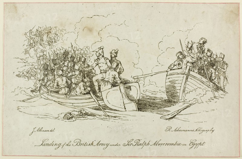 Landing of British Army under Abercrombie in Egypt, n.d. Creator: Unknown.