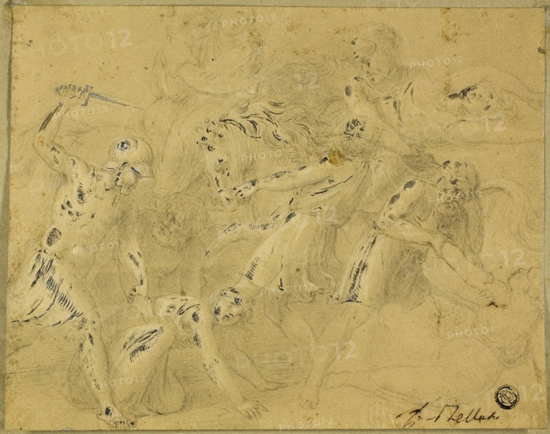 Rape of the Sabines, 18th century. Roman mythology.