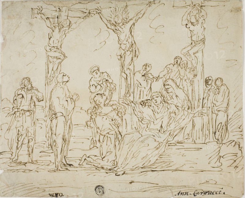Lamentation, n.d. The Virgin Mary collapses beneath Christ on the cross.