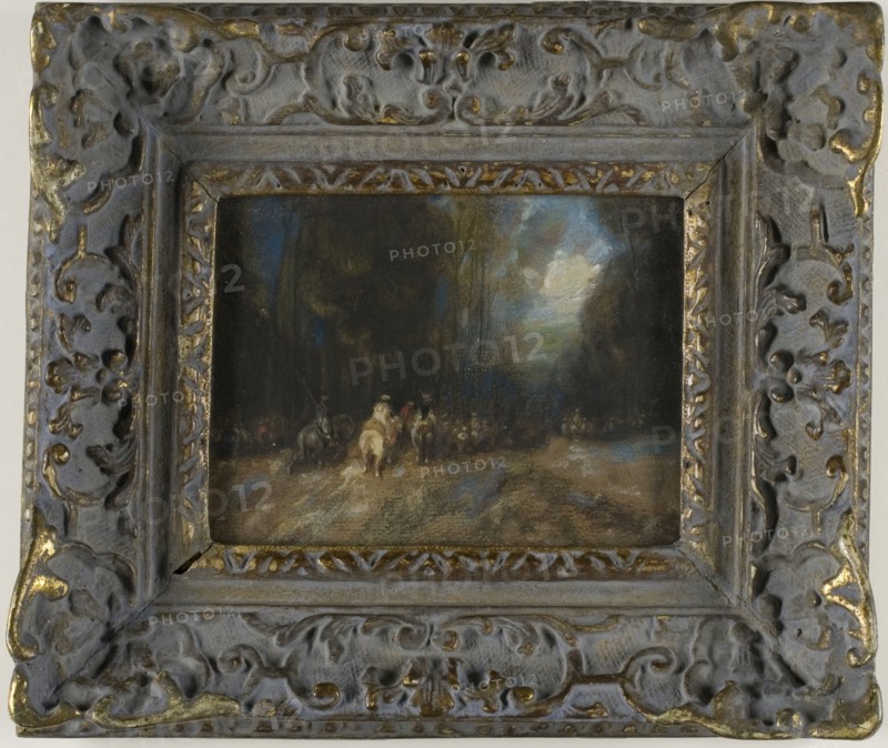 Riders on Horseback in Woods, 18th century.