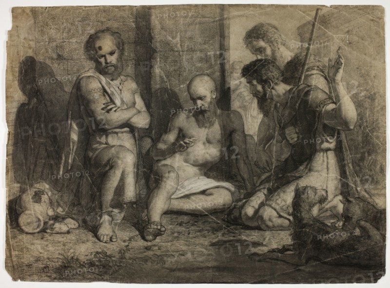 Diogenes Asking Alexander the Great to Step Aside (recto), n.d. Creator: Unknown.