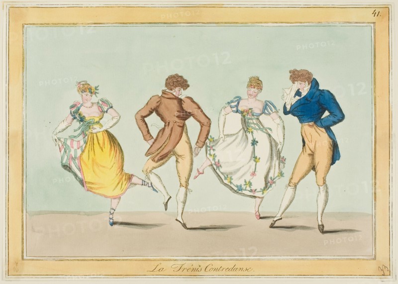 La Trenis Contredanse, n.d. The Contredanse was a type of European dancce performed by pairs of dancers.