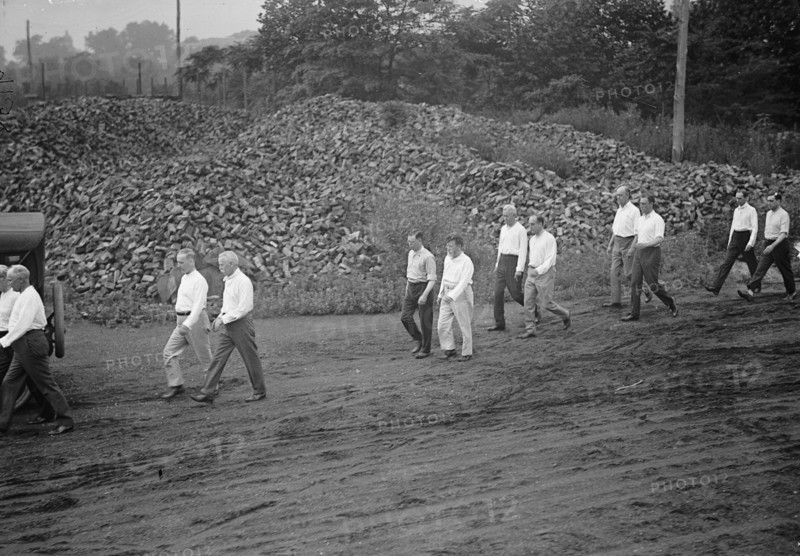 Camp, Walter, I.E, Exercise School - Cabinet Officials Exercising with Other Govt. Officials, 1917.
