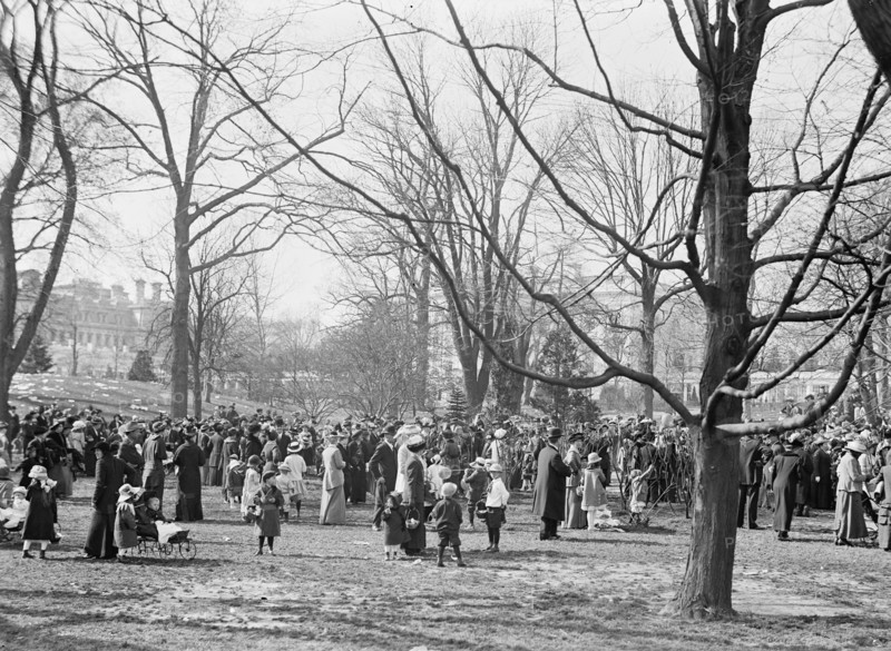 Easter Egg Rolling, White House, 1914.