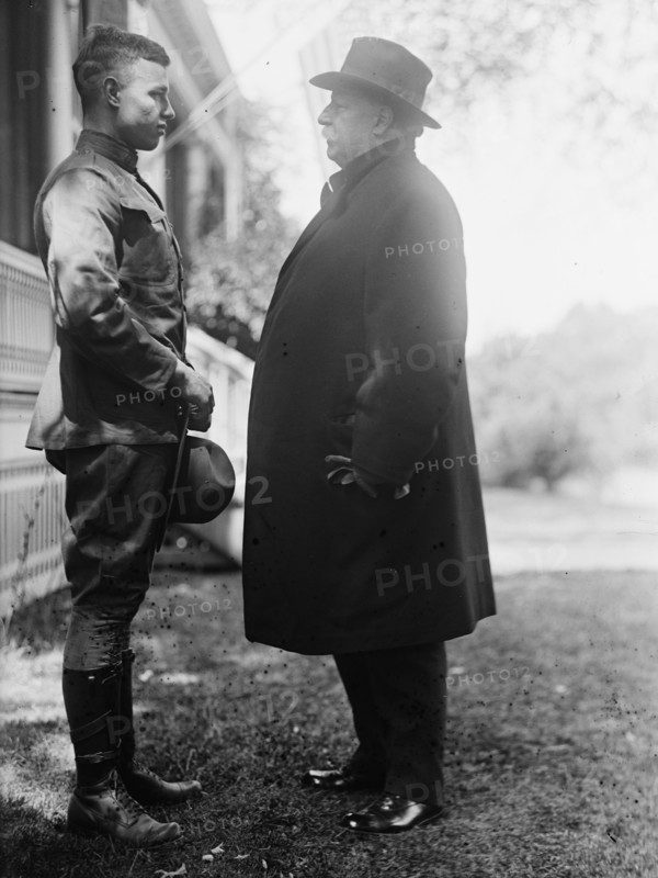 Fort Myer Officers Training Camp - Charles P. Taft at Camp with Father, Ex-President Taft, 1917.