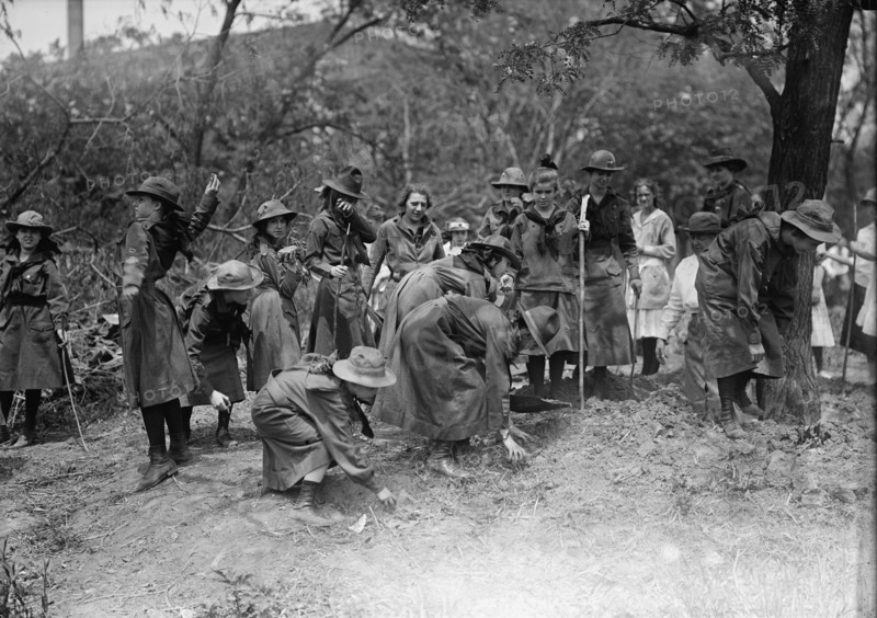 Girl Scouts Gardening, 1917.